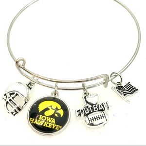 Football bangle Iowa Hawkeyes bracelet nsb